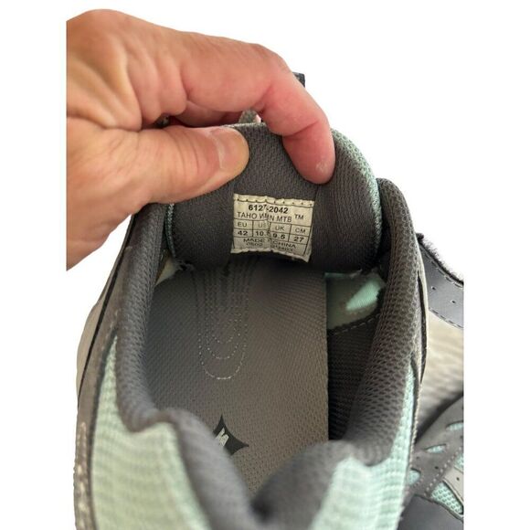 Specialized Women's Tahoe Mountain Bike Shoes Gray & Mint Size 42 EU 10 US 8.5 - Picture 5 of 9